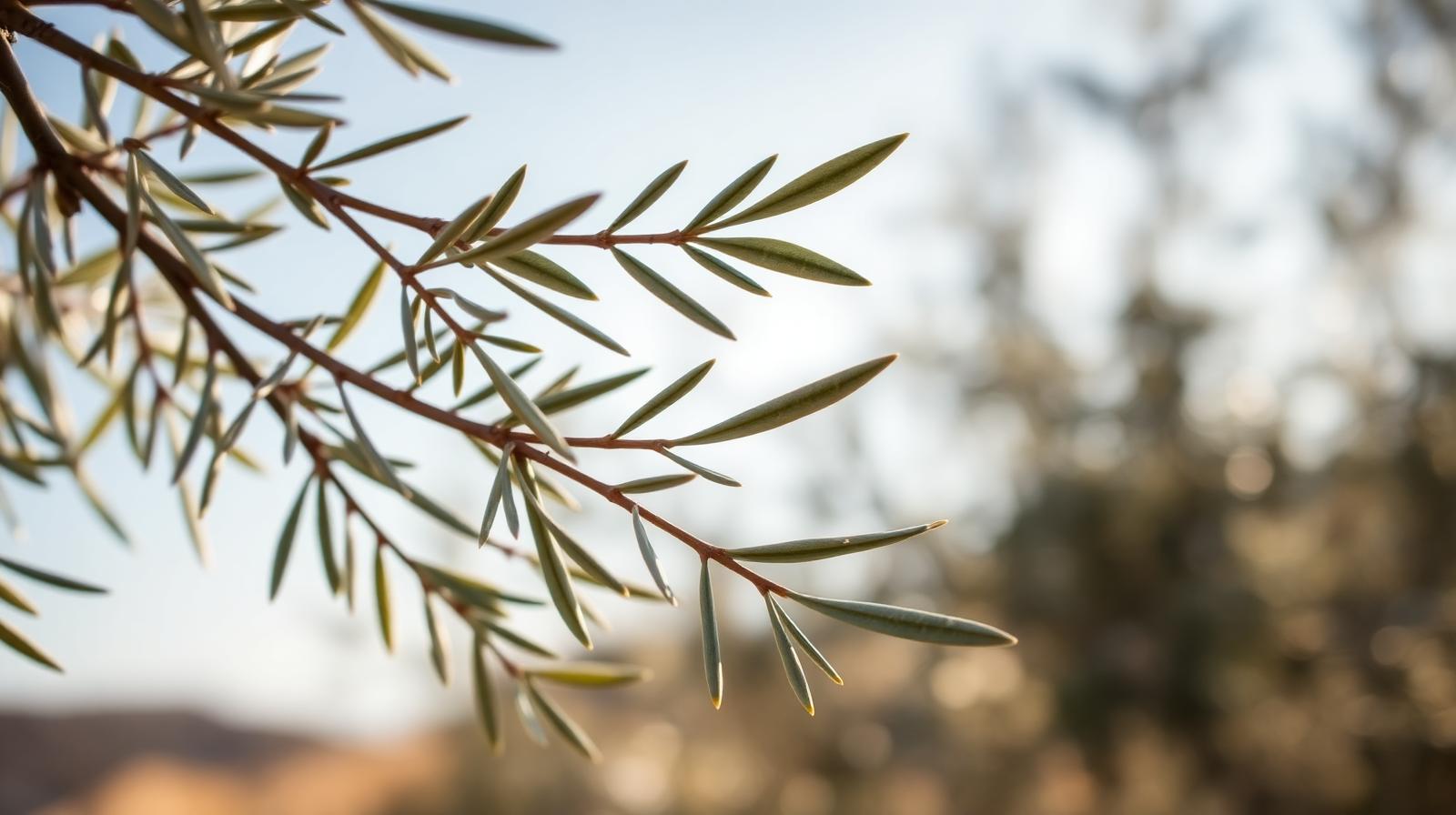Κλαδιά ελιάς στο φως